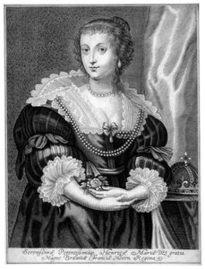 Henrietta Maria Ranskasta, Englannin kuninkaan Kaarle I:n kuningatar puoliso tekijältä Unbekannt