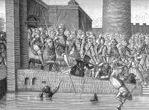 Ranskalainen Henrik IV saapui Pariisiin 22. maaliskuuta 1594 tekijältä Unbekannt