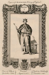 Henrik I, 1068-1135, c1787 tekijältä Unbekannt