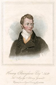 Henry Peter Brougham, ensimmäinen paroni Brougham ja Vaux, skotlantilainen lakimies ja poliitikko, 1820 tekijältä Unbekannt
