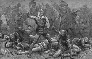 Henry ja Alencon Agincourtissa, 25. lokakuuta 1415, c1880 tekijältä Unbekannt