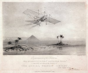 Hensonin "Ariel" pyramidien yläpuolella, Egypti tekijältä Unbekannt