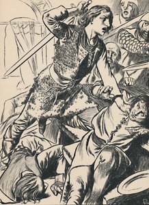 Hereward and His Men Attack the Normans, c1907 tekijältä Unbekannt