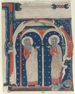 Historioitu alkukirjain H irrotettu antifonaarista: SS. Paavali Erakko ja Anthony, 1200-1230. tekijältä Unbekannt