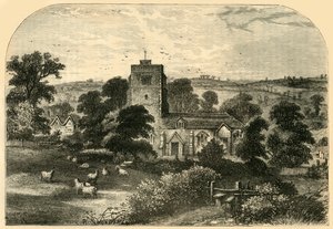 Hornseyn kirkko vuonna 1750, n. 1876. tekijältä Unbekannt
