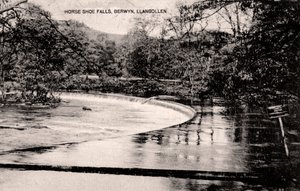 Horseshoe Falls Dee-joella, lähellä Llangollenia, Wales, 1900-luvun alku tekijältä Unbekannt