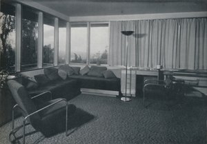 Talo Los Angelesissa, kirjoittanut Richard J Neutra. - Sisäkuva asuintiloista, 1942 tekijältä Unbekannt