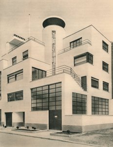 M. M. Joelin ja Jan Martelin talo, kuvanveistäjät, Rue Mallet-Stevens, Auteuil, c1927 tekijältä Unbekannt