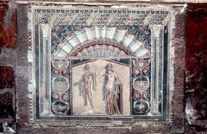 Neptunuksen talo ja amfitriitin mosaiikki, roomalainen, Herculaneum, c69 tekijältä Unbekannt