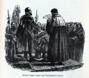 Hugh Capet vannoo hallitsijoiden valan vuonna 1882 tekijältä Unbekannt
