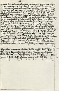 Husin transkriptio Wycliffesin tutkielmasta, 1400-luvun alku, 1947. tekijältä Unbekannt