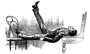 Hypnotisoitu kohde katalepsiassa, 1891 tekijältä Unbekannt