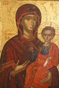 Ikoni: Sta Mary Hodigitria (1500-luku), Berat, Albanie tekijältä Unbekannt