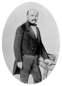 Ignaz Philip Semmelweis 1818-1865, unkarilainen synnytyslääkäri, 1800-luku tekijältä Unbekannt