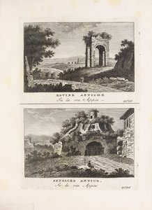 Kuvaus vedent antiche e moderne le piú interessanti della cittá di Roma av ukjent forfatter og utgitt av Presso Venanzio Monaldini, Stefano Piale in Piazza di Spagna (it, [noin 1820]) tekijältä Unbekannt