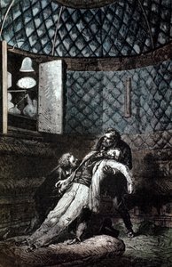 Kuvitus Jules Vernen teoksesta Maasta kuuhun, 1865 tekijältä Unbekannt
