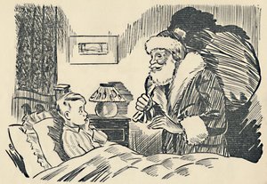 Kuvitus Joulupukin mystifikaatiosta, 1936. tekijältä Unbekannt