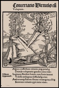Kuvitus Sebastian Brantin kirjaan Hullujen laiva, 1497. tekijältä Unbekannt