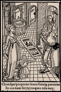 Kuvitus Sebastian Brantin kirjaan Hullujen laiva, 1497. tekijältä Unbekannt