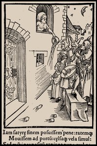 Kuvitus Sebastian Brantin kirjaan Hullujen laiva, 1497. tekijältä Unbekannt