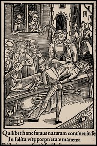 Kuvitus Sebastian Brantin kirjaan Hullujen laiva, 1497. tekijältä Unbekannt