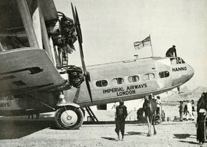 Imperial Airways Handley-Page HP 42 -kaksitaso Hanno, Gwadar, Baluchistan, c1931-c1940 1946. tekijältä Unbekannt