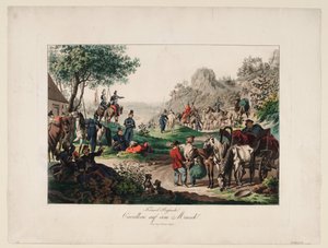 Venäjän keisarillinen ratsuväki marssissa, 1813 tekijältä Unbekannt