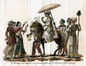 Intialainen hääkulkue, 1800-luku tekijältä Unbekannt