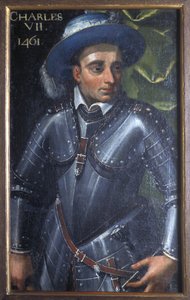 Indre et Loire N* 172 - Chateau de Loches - Kaarle VII:n muotokuva - 1600-luku tekijältä Unbekannt
