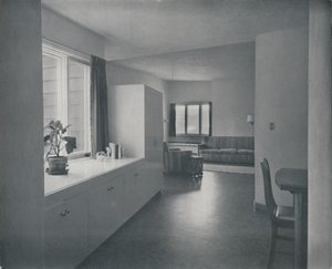 Sisustus - Talo Fairfaxissa, Kaliforniassa, kirjoittanut Francis Ellsworth Lloyd, 1942 tekijältä Unbekannt