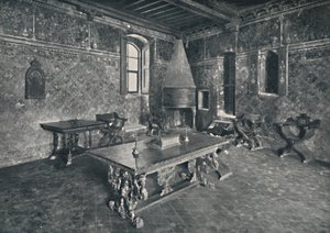 Sisätilat, Palazzo Davanzati – 1500-luvun lopun firenzeläinen pöytä, 1928 tekijältä Unbekannt