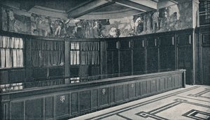 Grand Trunk Railwaysin uusien Lontoon toimistojen sisustus temperafriisillä, Frank Brangwyn, c1909 tekijältä Unbekannt