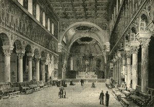 San Apollinare Nuovon sisätilat, Ravenna, 1890. tekijältä Unbekannt