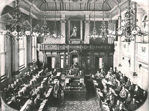 House of Assemblyn sisustus, Kapkaupunki, Etelä-Afrikka, 1895. tekijältä Unbekannt