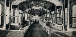Uusimman tyyppisen metrolinja-auton sisustus, 1926 tekijältä Unbekannt