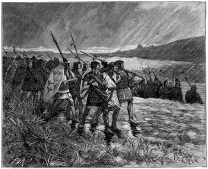 Alaanien tai visigoottien hyökkäys, Gallia, 500-luvun alku 1882-1884 tekijältä Unbekannt