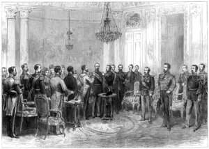 Marsalkka MacMahonin vihkiminen Espanjan Kultaisen Fleecen ritarikunnan kanssa, 1875 tekijältä Unbekannt