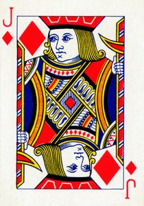Jack of Diamonds Goodall & Son Ltd.:n pelikorttipakasta, vuodelta 1940 tekijältä Unbekannt