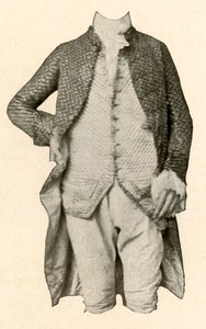 Takki ja liivi, joita käytti Robert Livingston, Clermont Manor, New York, c1720, 1937. tekijältä Unbekannt