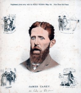 James Carey, irlantilainen republikaani ja tiedottaja, 1883 tekijältä Unbekannt
