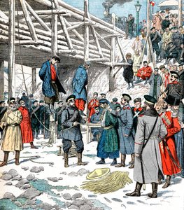 Japanilaisia vakoojia hirtetään, Venäjän ja Japanin sota, 1904-5 tekijältä Unbekannt