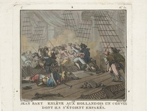 Jean Bart Texelin taistelussa 29. kesäkuuta 1694 1789. tekijältä Unbekannt