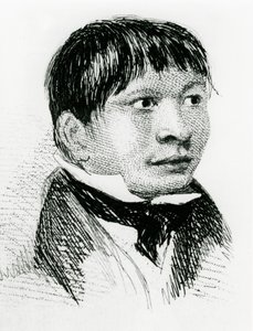 Jemmy Button, Fitzroyn retkikunnan adoptoima Fuegian, sellaisena kuin hän esiintyi vuonna 1833 1839 tekijältä Unbekannt