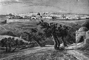 Jerusalem, Öljymäeltä, 1902 tekijältä Unbekannt