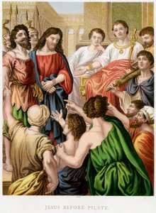 Jeesus Pilatuksen edessä, 1800-luvun puoliväli tekijältä Unbekannt