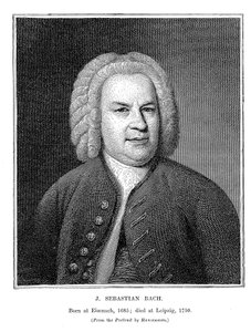 Johann Sebastian Bach 1685-1750, saksalainen säveltäjä ja urkuri, 1746 tekijältä Unbekannt