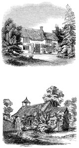 Joseph Addisonsin syntymäpaikka Milstonissa lähellä Amesburya, Wiltshire tekijältä Unbekannt