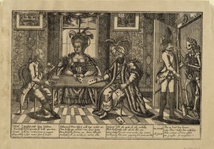 Joseph II, Katariina Suuri ja sulttaani Abdul Hamid I pelikortit, n. 1780 tekijältä Unbekannt