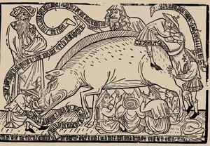 Judensaun juutalaiset kylvävät, noin 1470. tekijältä Unbekannt