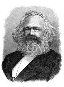 Karl Marx, 1800-luvun saksalainen poliittinen, sosiaalinen ja talousteoreetikko tekijältä Unbekannt